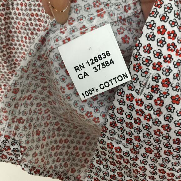 J. LINDEBERG Button Down Long Sleeve Shirt Men's Medium Floral Slim Fit NWT - Picture 4 of 7